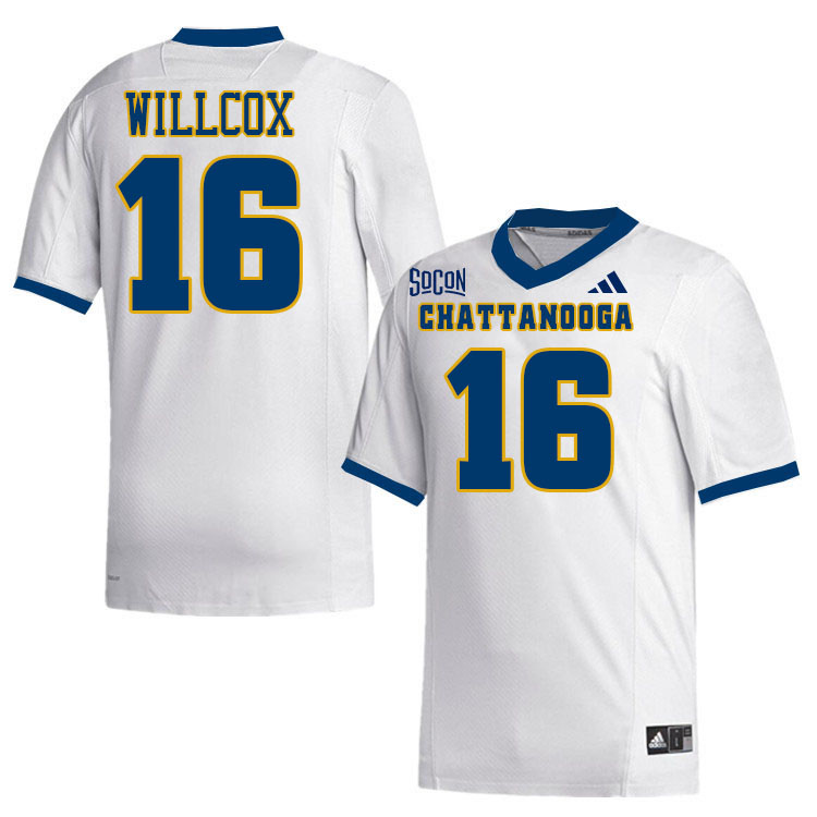 Chattanooga Mocs #16 Grandin Willcox College Football Jerseys,Uniforms Stitched-White